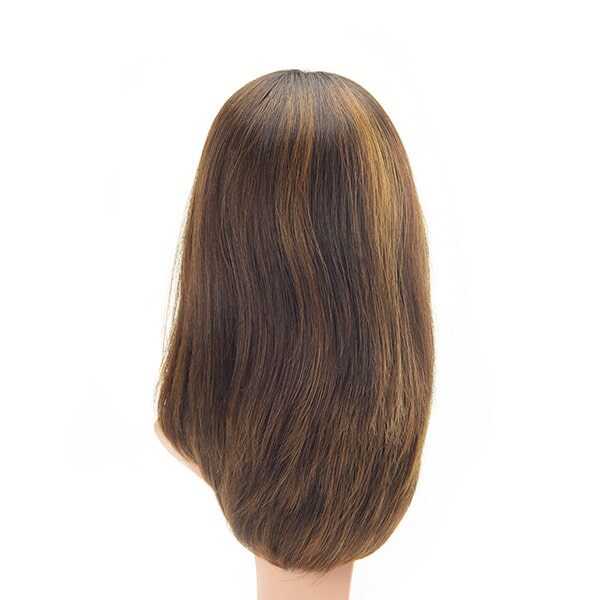 Short layer highlight color high quality European hair Kosher wig (2)