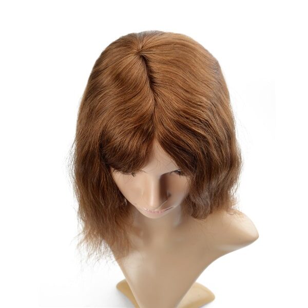 Fine mono toupee for women durable hair piece (6)