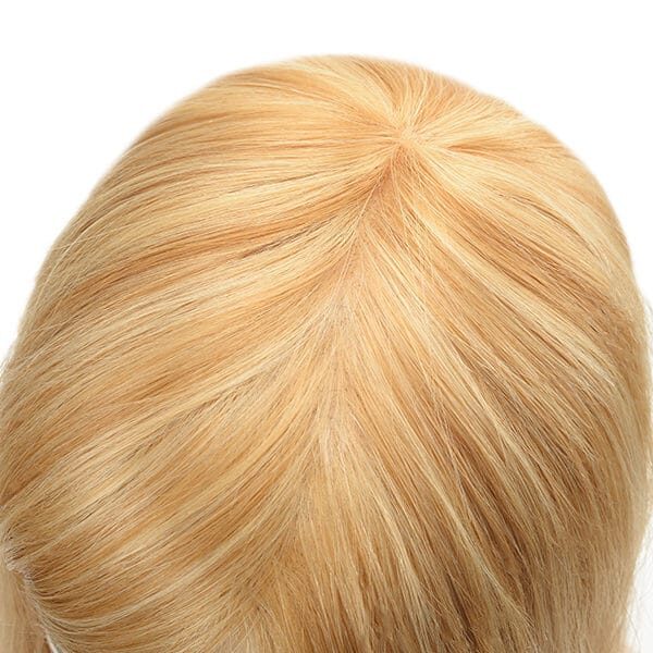 Women's toupee French lace with PU around and highlight color (2)