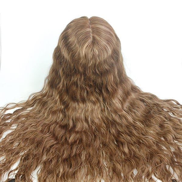 LT620 Human Hair Invisible Knots Silk Top Full Lace Wig (2)
