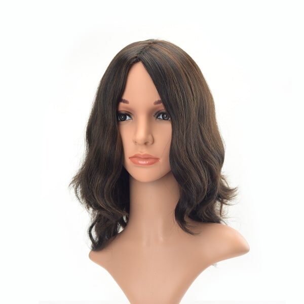 Middle length wavy high quality European hair Jewish wig (5)