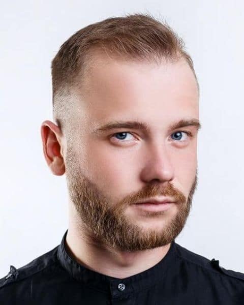 Diagonal Fade for Men balding on top and Receding Hairline