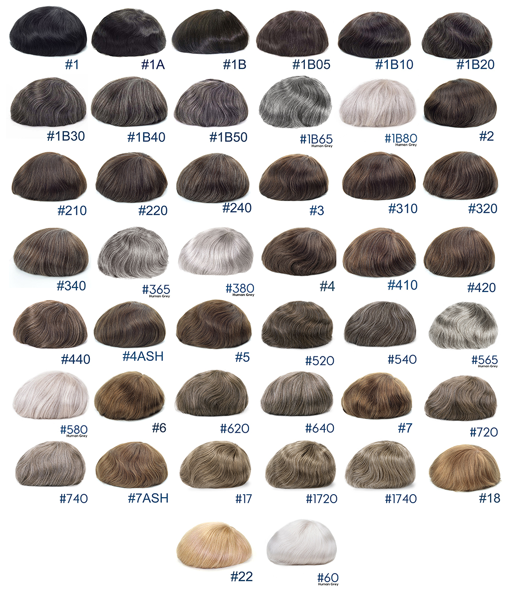 HS1V-1 V-loop hair system with 40 hair color options