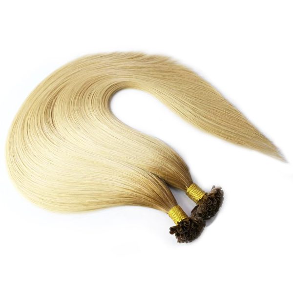 U-Tip-Remy-Hair-Extensions-in-Ombre-Blonde-Color-2